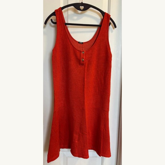 Monrow Orange Sleeveless Tank Dress Size Small - Picture 1 of 10